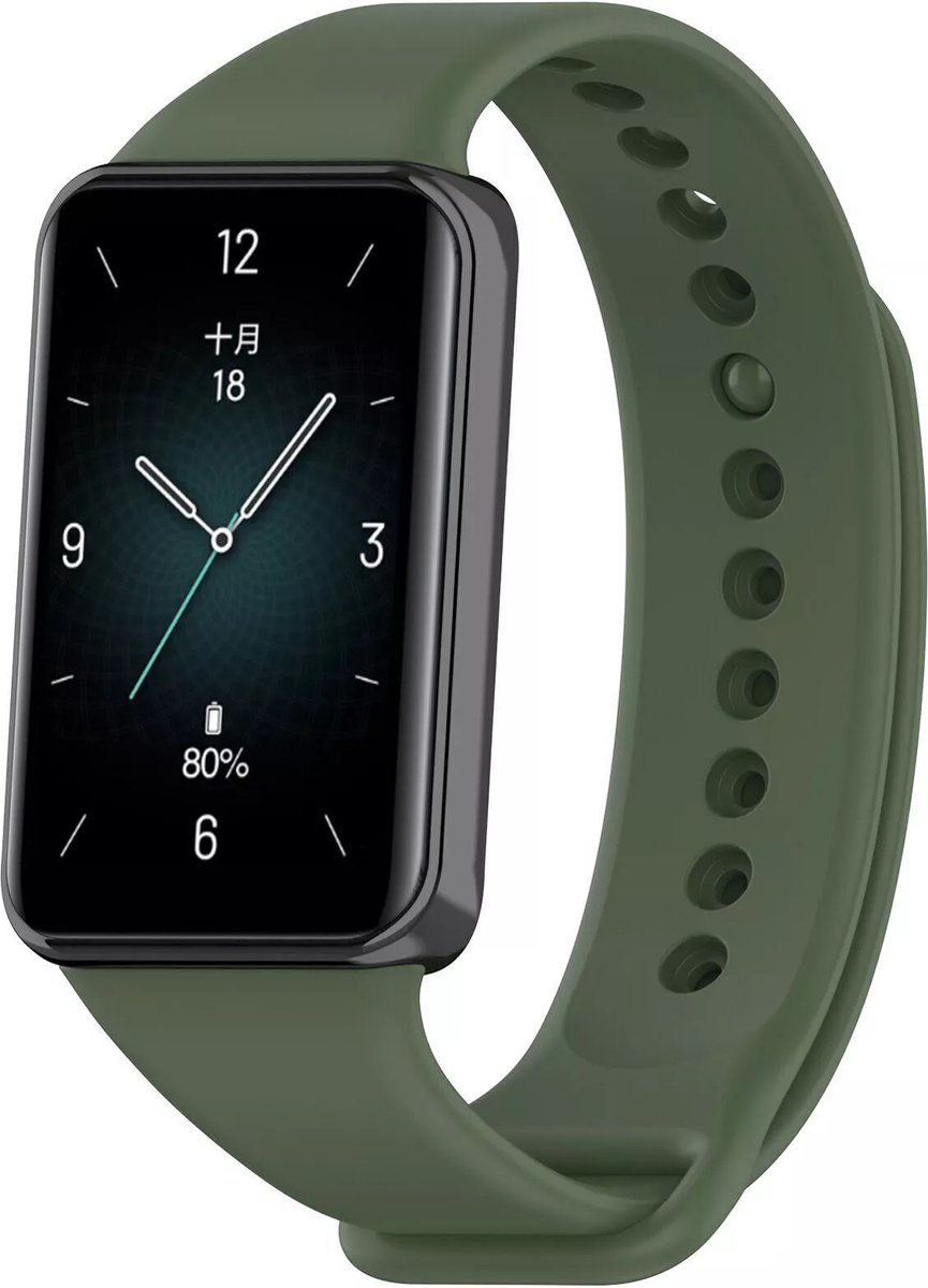 Strap-it TPU bandje - geschikt voor de Honor Band 9 (donkergroen)