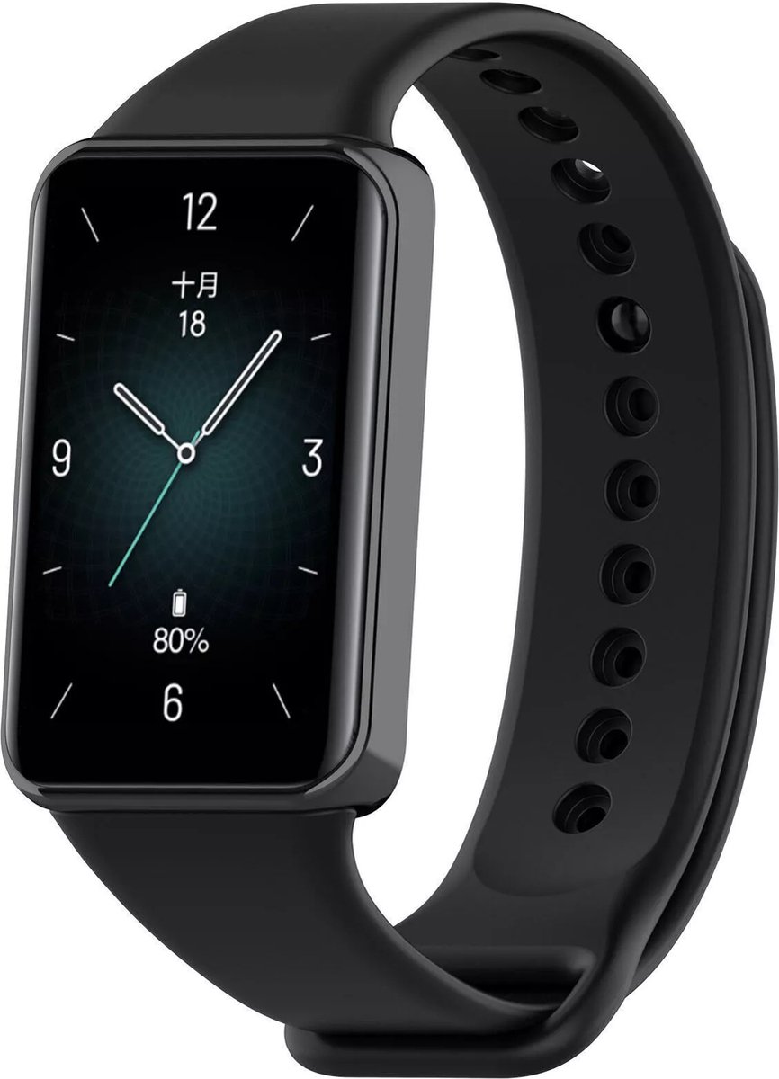 Strap-it TPU bandje - geschikt voor de Honor Band 9 (zwart)