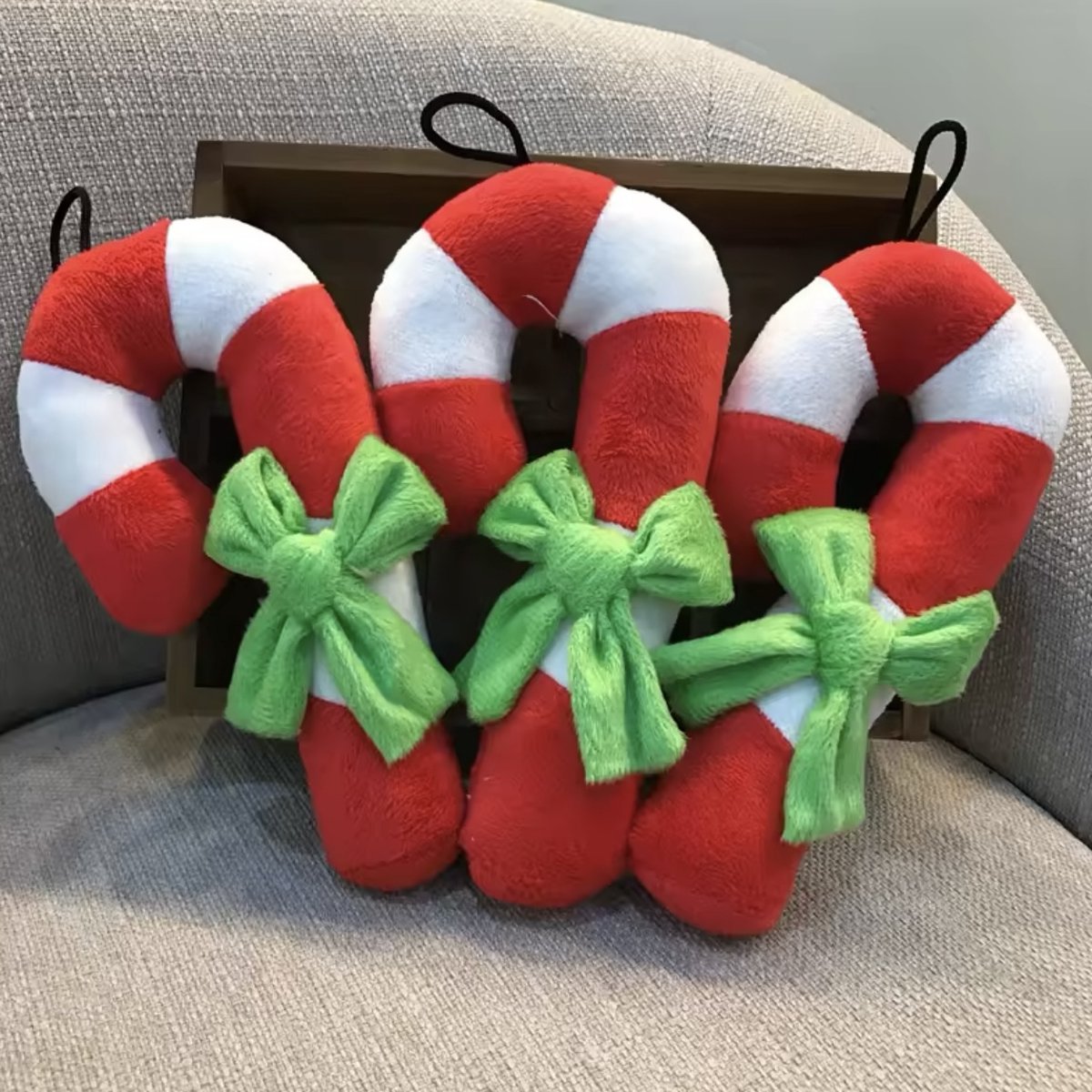 WHselect Kerst Zuurstok Pluche Knuffel Kerst Hond Piepend WHselect Kerst Zuurstok Pluche Knuffel Kerst Hond Piepend