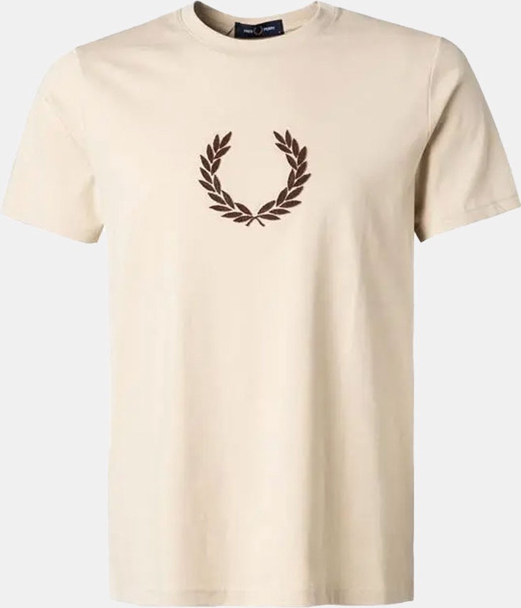 Fred Perry Textured Laurel Wreath T-Shirt Geel