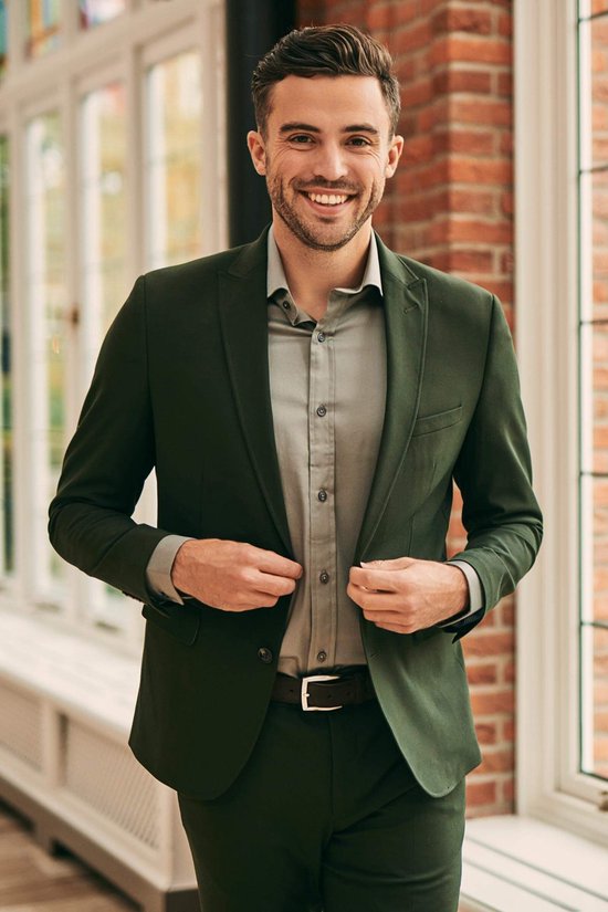 Suitable BASE Suit Olijfgroen - Maat 48 - Heren - Sneaker Suit