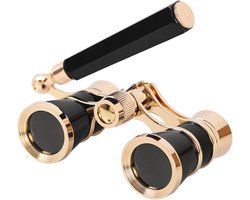 Verrekijker - Telescope - Opera Bril - 3X25 - Goud en Zwart - 90×30×50mm - Met handvat - Draagbare - cadeaus voor kinderen