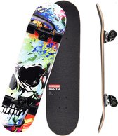 Suotu Skateboard met Lichtgevende Wielen - 80x20cm - ABEC-9 - 95A - schokabsorptie - Jongens - Meisjes - Volwassenen Skateboards