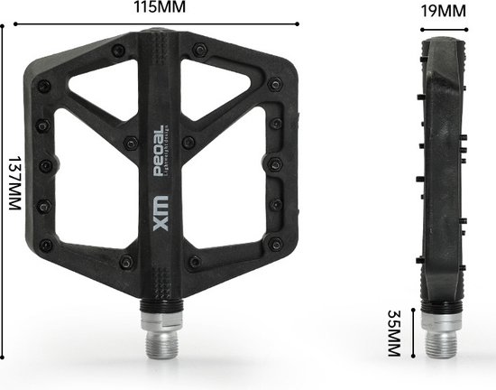 ROCKBROS Fietspedalen Nylon MTB Pedalen Antislip Slijtvaste 9/16