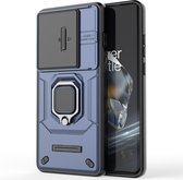 Coverup Ring Kickstand Avec Shield De Caméra Adapté Au Boîtier OnePlus 12 - Blauw
