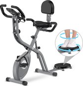 Bol.com Opvouwbare hometrainer met APP - hometrainer - 10 magnetische weerstandsniveaus voor cardiofitness - verstelbare zitting aanbieding