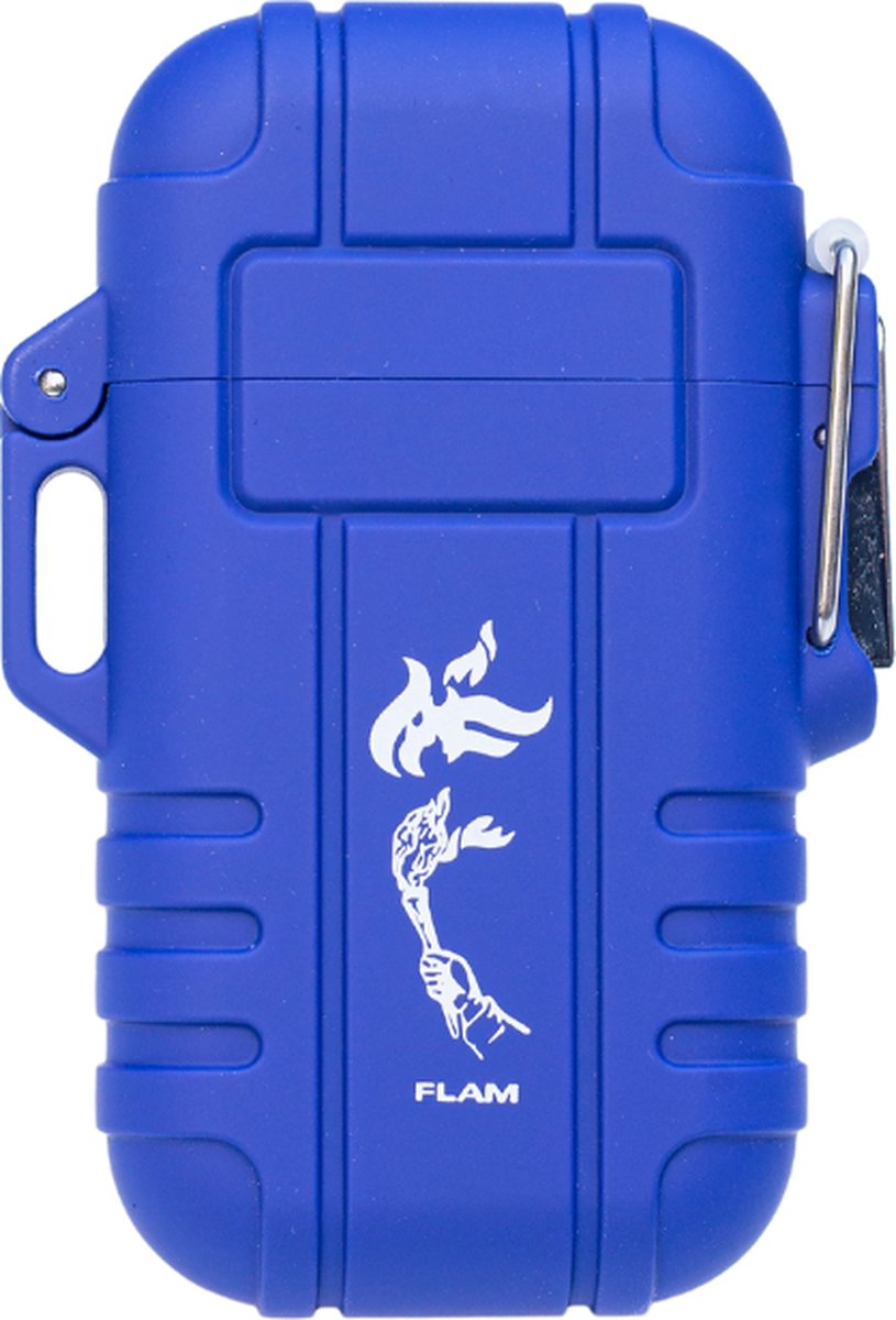 Goedkoopste Flam Elektrische Explorer Plasma Aansteker - Oplaadbaar - Micro USB - Sigaretten en Vuurwerk aansteker - Storm, Regen, Sneeuw en Wind Proof - Waterdicht - Blauw
