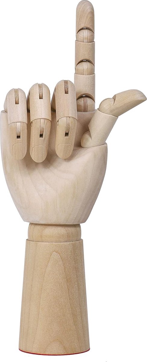 Goodivery ® Houten Handmodel voor Tekenen en Schilderen, Verstelbare Hand Pop 18 cm en 30 cm