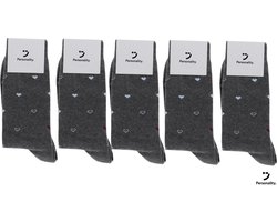 5 paar Hartensokken grijs | Herensokken | Maat 41-46 |