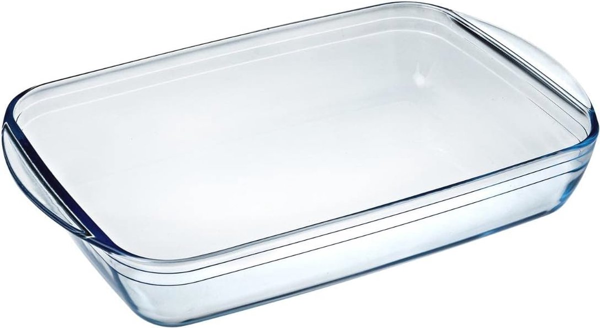Vierkant Glas Bord 40 x 27 cm – 4,6 l – Transparant