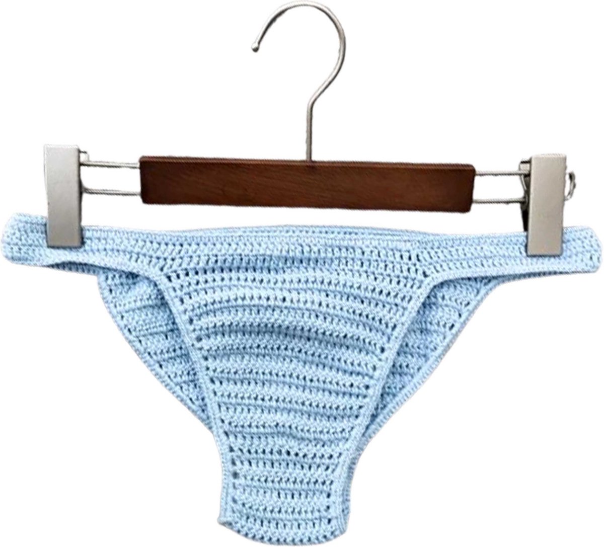 Sexy gebreid Ondergoed - Blauw - Dames Lingerie - Heren Lingerie - Slip