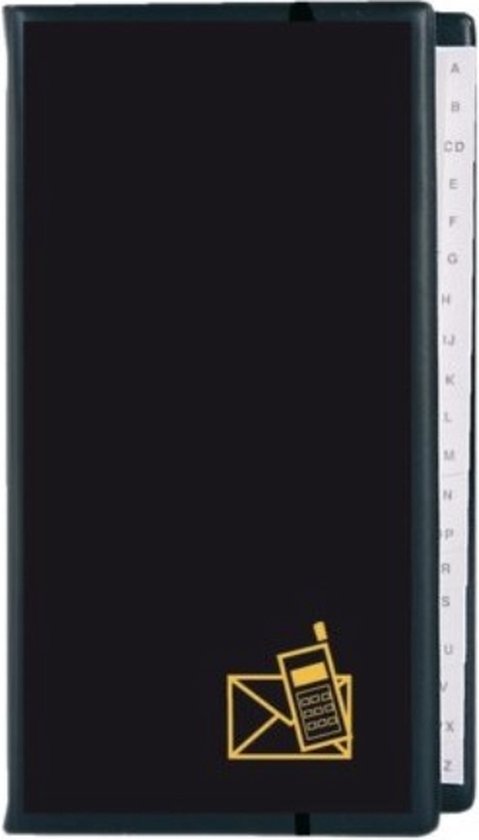 Registre téléphonique Kangaro AZ 4 anneaux noir