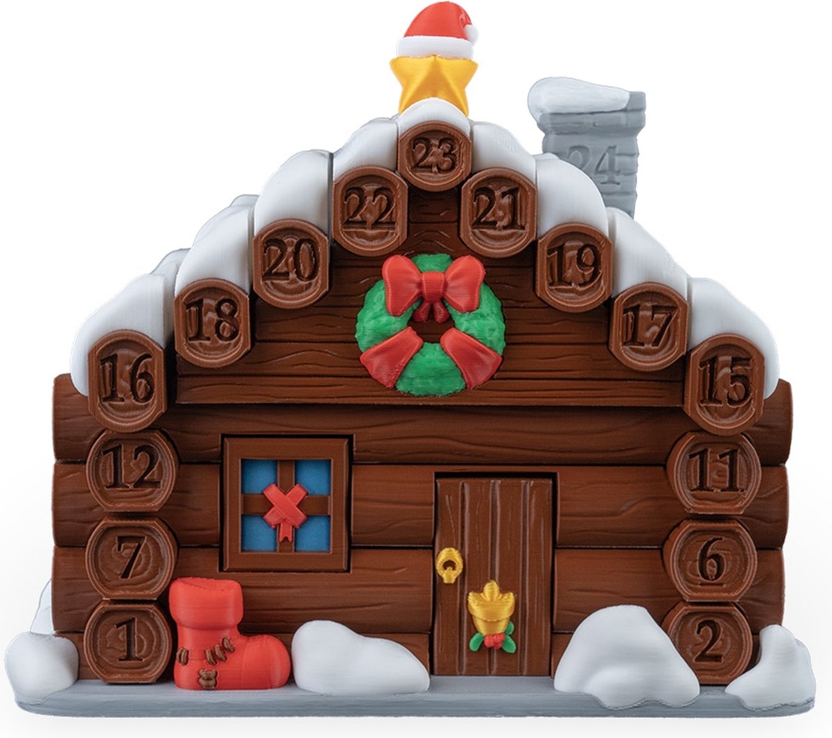 Hut van de kerstman aftelkalender kerst