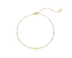 Armband met kruisje goud - Stainless Steel - Nikkelvrij