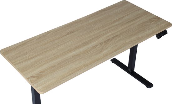 OfficeSense OS50 Zit Sta Bureau Elektrisch 120 x 60 CM - Verstelbaar in hoogte - Licht Eiken Blad