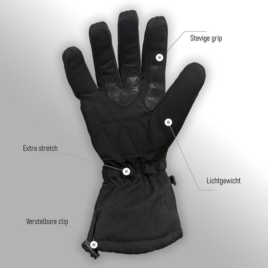 Gant pour moto & scooter - Taille XL - imperméable - avec protection - stretch - respirant