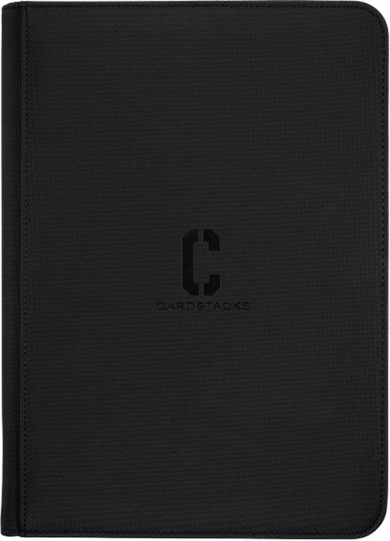 Cardstacks - Zippered Pro Binder 9 Pocket - Zwart - map om je trading cards zoals pokemon magic en andere in te bewaren