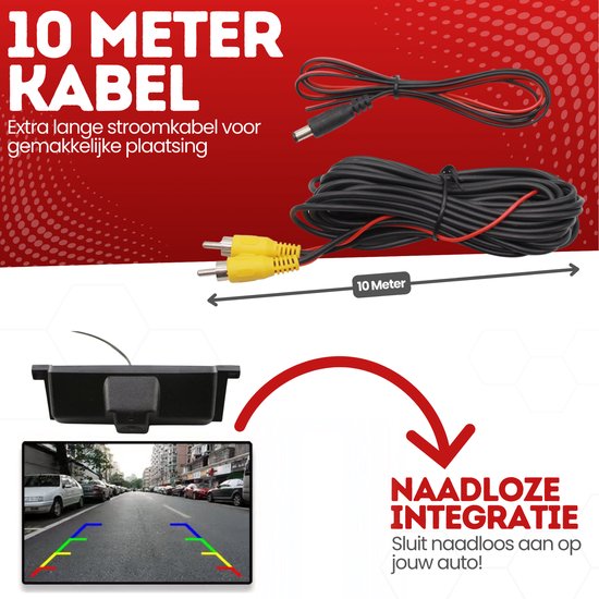 Achteruitrijcamera voor Ford Edge | 2015 t/m 2018 | Kofferbak handgreep camera | Cartronix | HD Beeld & Nachtzicht | Waterproof | 170 Graden zicht