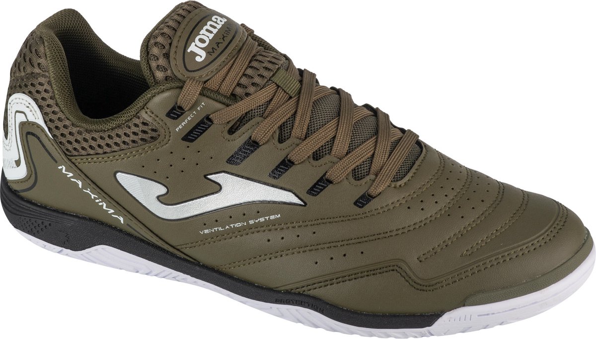 Groene Joma Maxima 2523 IN indoorschoenen voor mannen, maat 44, van synthetisch leder met ventilatiesysteem.