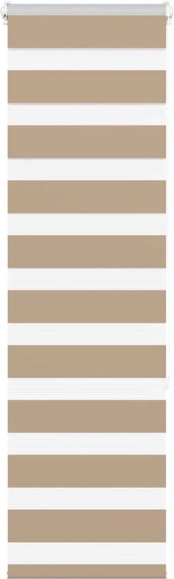 vidaXL - Zebra - Store - 40x150 - cm - largeur du tissu - 35,9 - cm - polyester - marron sable