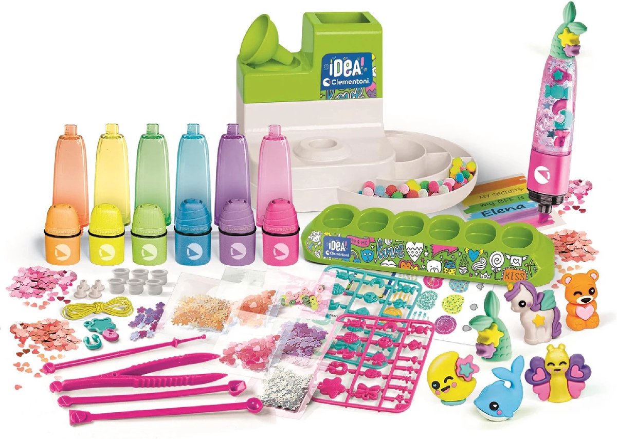 Clementoni iDea - Markeerstiften Creatiestudio - Knutselpakket vol Accessoires - Kawaii Markeerstiften - Het Creatieve Cadeautje - Vanaf 6 jaar — afbeelding 8