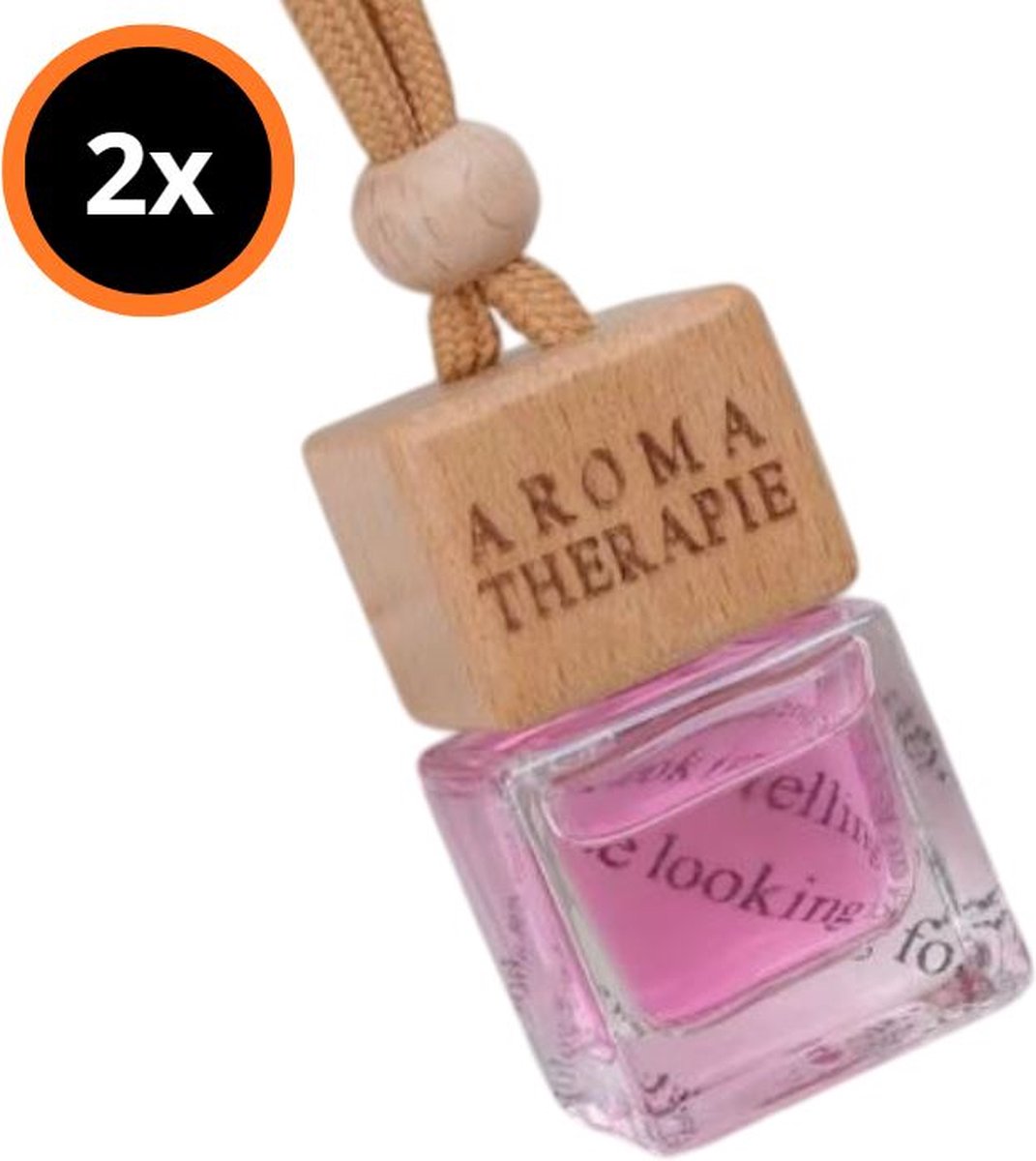 Goedkoopste Reqz Products Autoparfum Set van 2 Stuks - Rozen geur - Luchtverfrisser - Auto Geurverfrisser