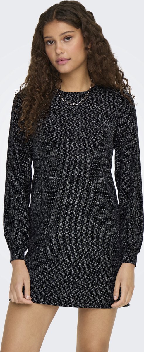 ONLY - ONLCAROL L/S GLITTER BOW DRESS CS JRS - Dames - Mini jurken