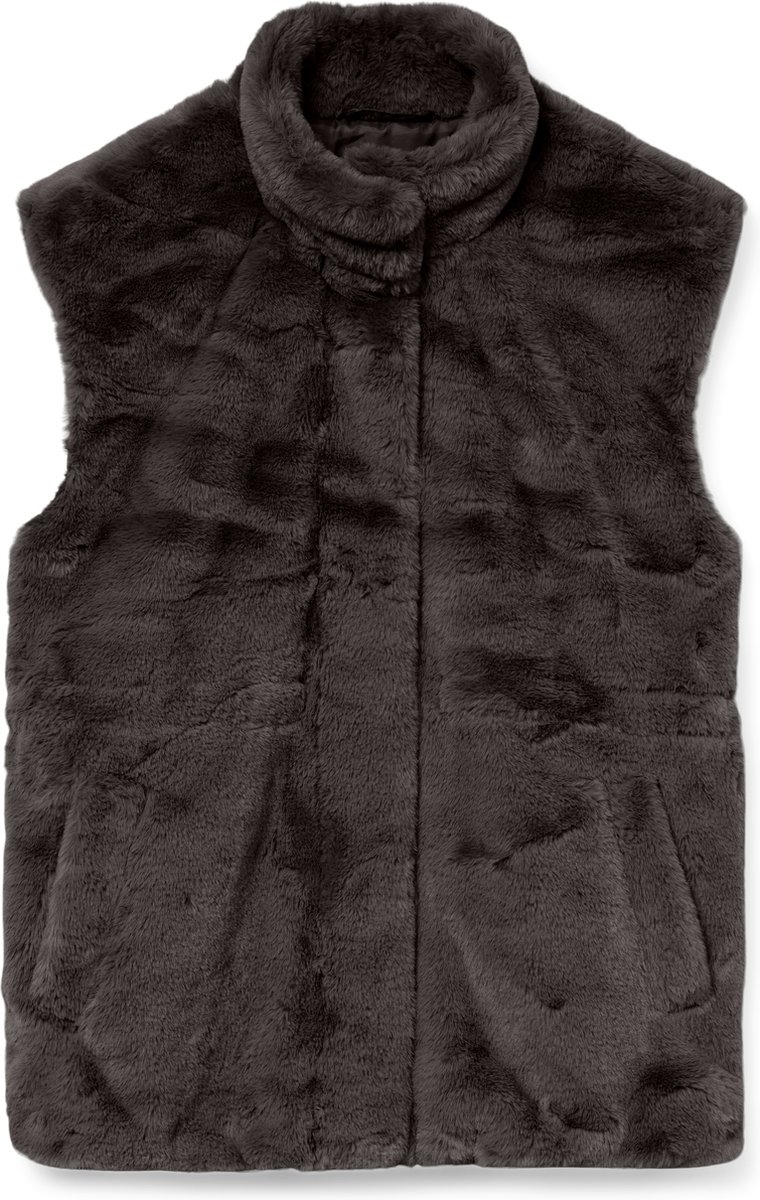 Vero Moda Jas Vmsonjapoppy Faux Fur Waistcoat Ga 10310131 Chocolate Torte Dames Maat - XS