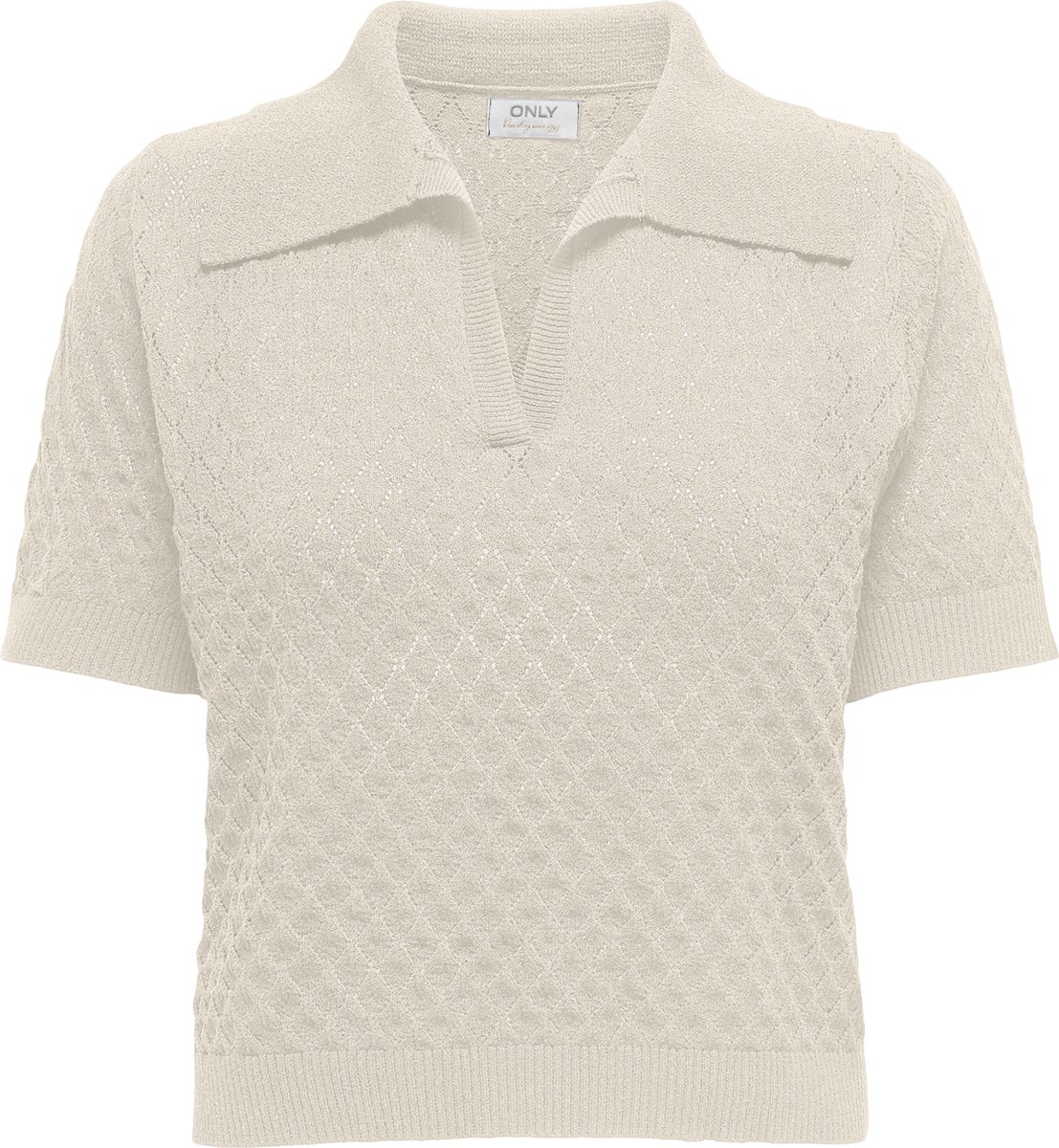 Only Cosima Structure Knit Polo Dames - Maat L