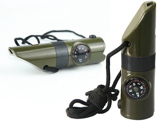 2 Stuks Survivalfluitje, 7 in 1 noodfluitje