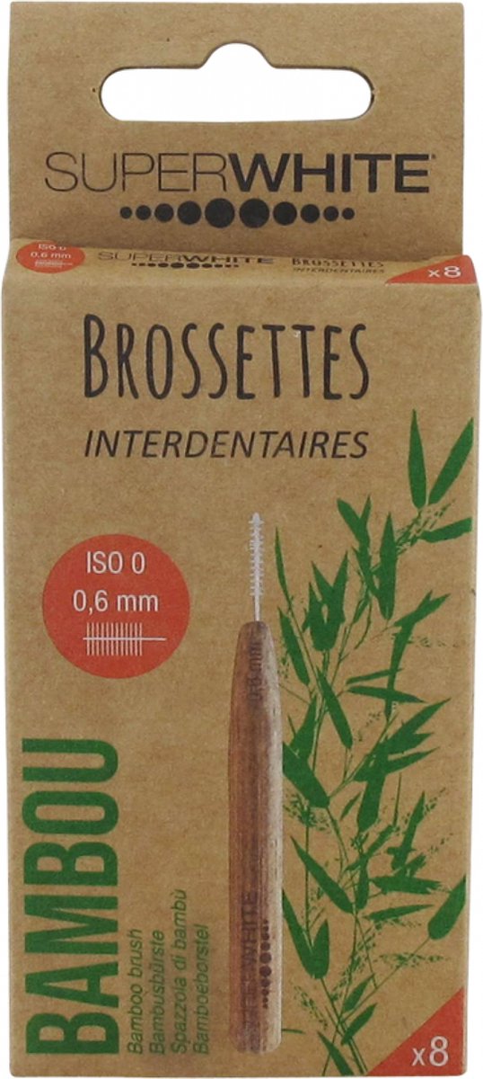 Goedkoopste Superwhite 8 Interdentale Ragers (Maat Iso 0 0,6 mm
