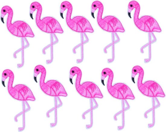 hoek suiker onderbreken ProductGoods - 10x Leuke flamingo Patch voor op kleding | bol.com