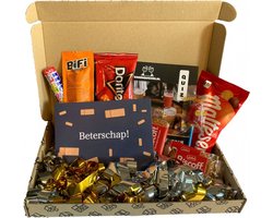 Beterschap Cadeau per post - Beterschap Cadeaupakketje met kaart - Beterschap cadeau vrouw - Opkikker - Beterschap cadeau mannen