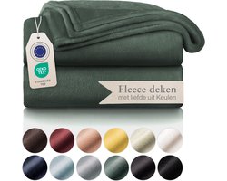 Blumtal - Fleece Deken - Super Zacht Fleece Plaid 220x240 cm - Groen