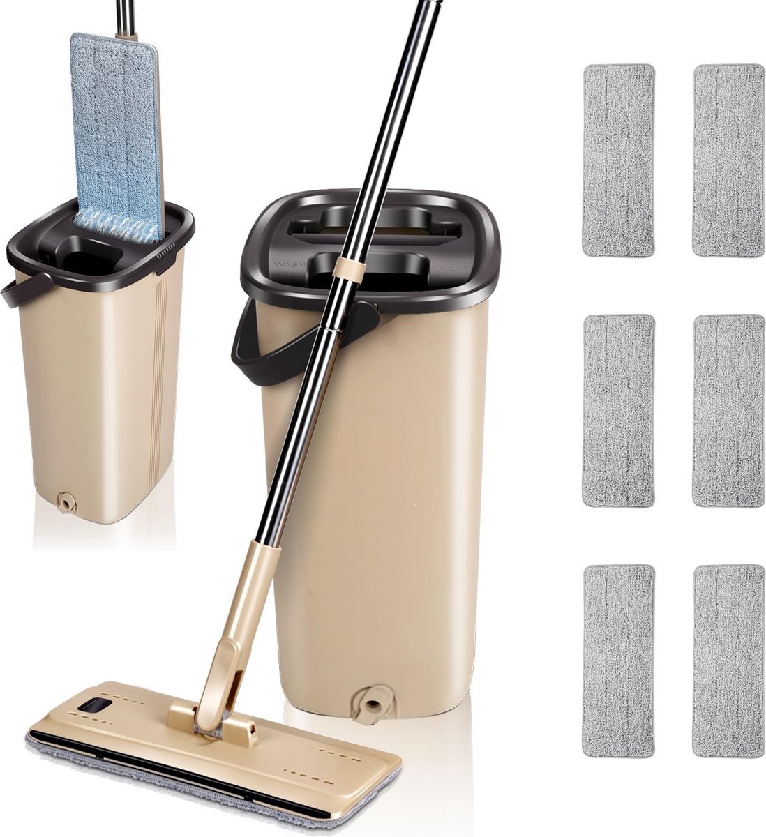 La'Moussawi ® Efficiënt Schoonmaakset Met Innovatief Dubbelkamer Systeem Voor Alle Vloertypes