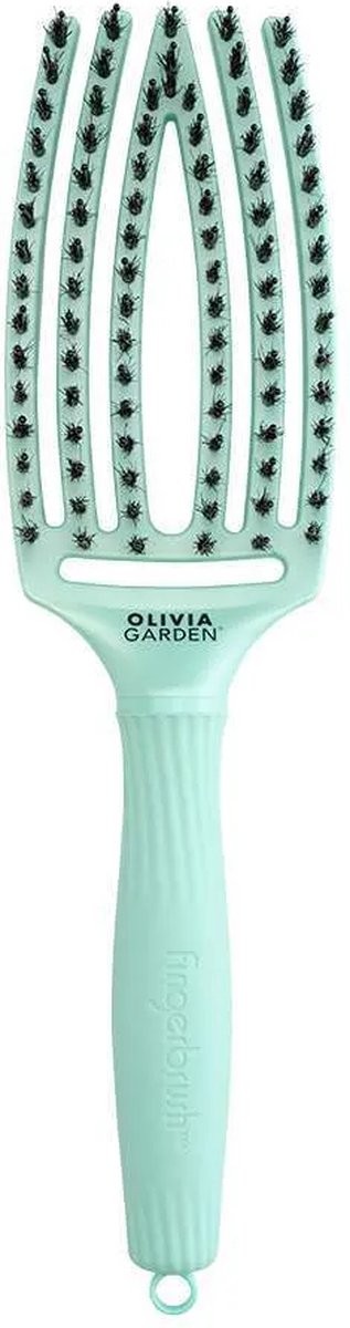 Olivia Garden Fingerbrush Iconic Boar & Nylon Arctic Teal