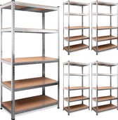 Monzana Schroefloze Stellingkast - Set van 5 Metaal 875kg - 180x90x40cm