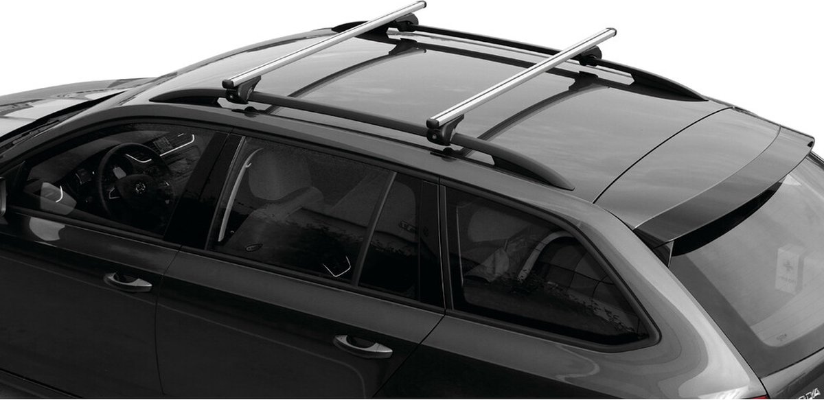 Nordrive | Yuro Dakdrager stangen aluminium 127 cm | Compleet met sloten | Keurmerk: TUV DIN 75302:1991 | Belasting 90 KG | Wintersport | Zomervakantie | Dakkoffer | Dakdragerset | Transport | Bagage