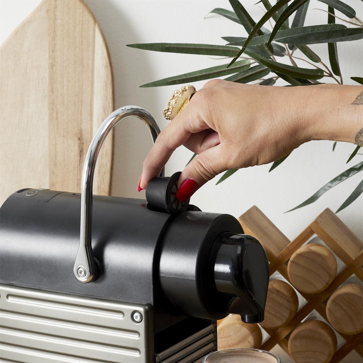 Herbruikbare Nespresso Capsules – Set van 3 Navulbare Koffiecups met Schepje & Reinigingsborsteltje – Duurzaam & Compatibel met Nespresso Machines – Mat Zwart — cadeau in Kookcadeaus - foto 4