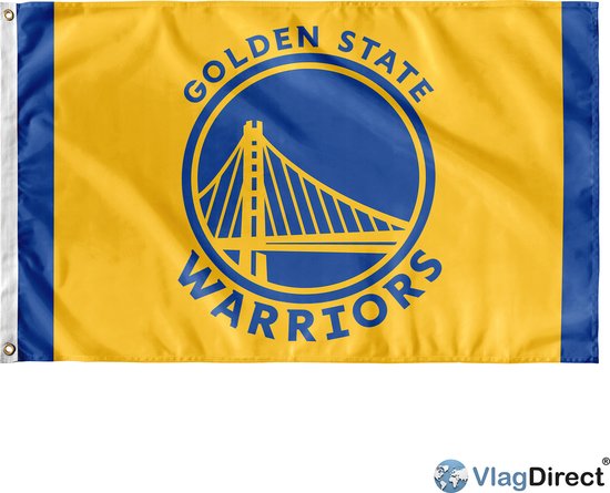VlagDirect - Golden State Warriors vlag - Golden State Warriors basketbalteam vlag - 90 x 150 cm.