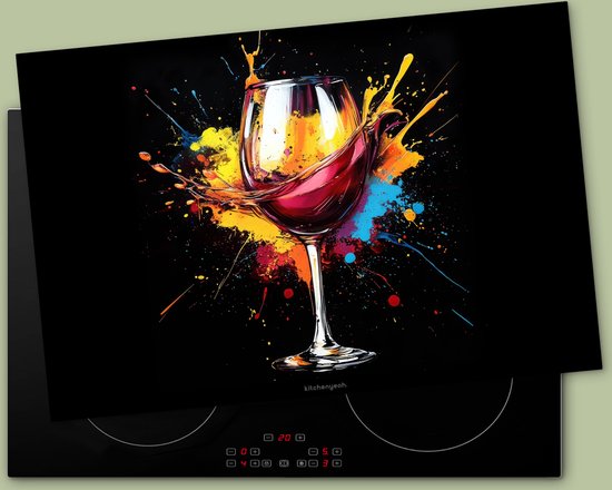 KitchenYeah® Protection plaque induction 74x48 cm - 3-2-9 - Protege plaque de cuisson - Couvre plaque induction - Protecteur d'induction - Cuisine