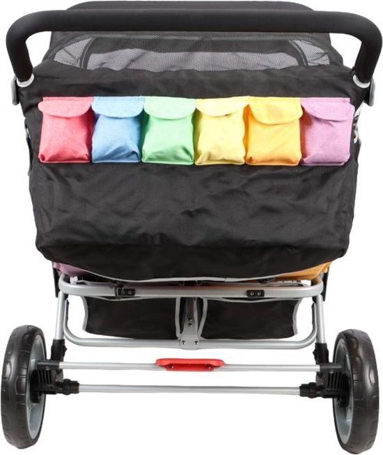 Familidoo 6 Zitplaatsen kinderwagen 2 Plaatsen Geschikt voor 2 newborn baby's MIX van Fa — afbeelding 5