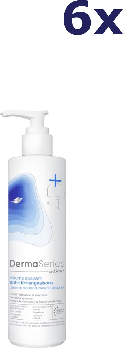 Goedkoopste 6x Dove 300ml DermaSeries body lotion kalmerend anti-jeuk