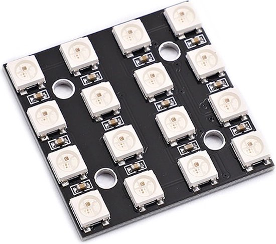 LED NeoPixel 4x4 - 16x WS2812 5050 RGB LEDs met drivers