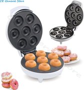 Mygroot - Donut Maker Machine - Non-Stick - Oppervlak Voor Kinderen - Ontbijt - Snack - Desserts - Maakt 7 Donuts -Witte Kleur - Huishoudelijke Apparaten.