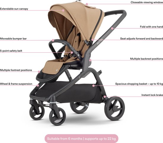 Mutsy Flow 3-in-1 Kinderwagen - Lichtgewicht Frame - Snel Opvouwsysteem - Hazel van Mutsy — afbeelding 3