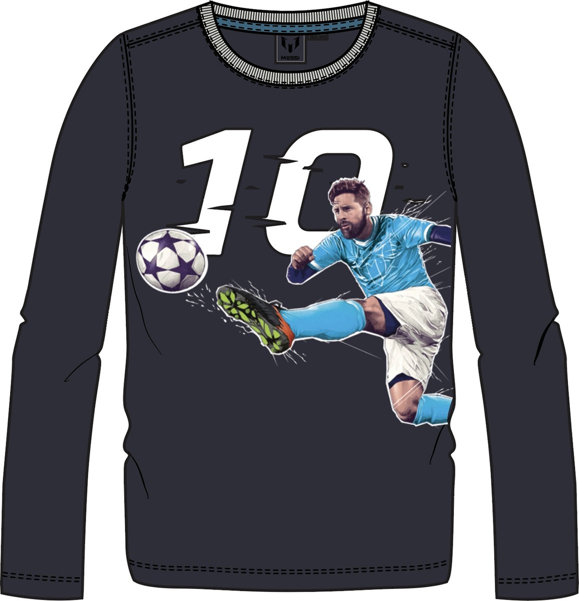 Messi Goal t-shirt Unisex T-shirt - Maat 176 - Dark Blue