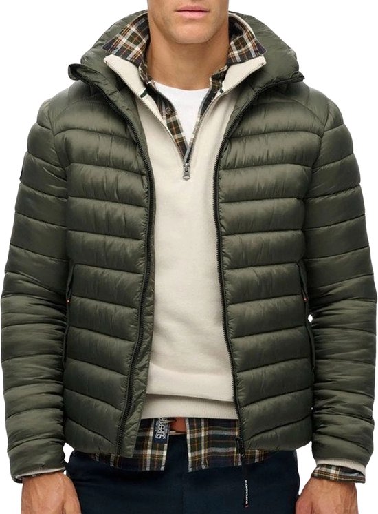 Superdry HOODED FUJI SPORT PADDED JKT Heren Jas - Maat 2XL