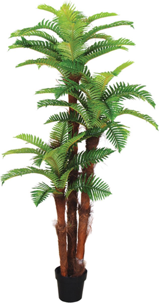 Kunstpalm Kunst Varenpalm Fiji | 185cm - Namaak Varenpalm Fiji - Kunstplanten voor binnen - Kunstpalm Donkergroen