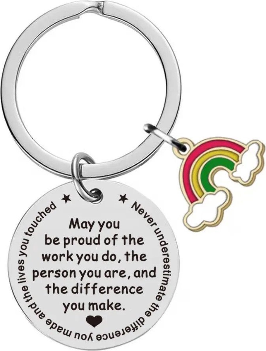 Nina’s Giftshop® Sleutelhanger Collega – Bedankt Collega – Cadeau voor Collega – Thank You – Cadeautje voor Collega – Afscheid Collega – Kerstcadeau – Sinterklaas – Verjaardag